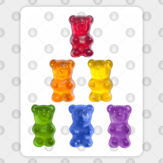 gummy bear pyramid Magnet by mystudiocreate